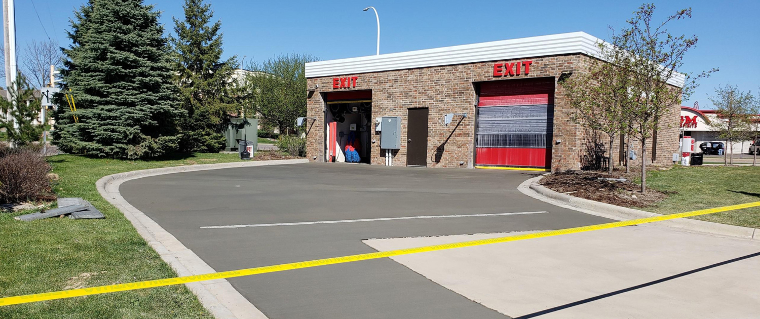 Side View Of Car Wash Exit With Fresh Paving in Hopkins, Minnesota
