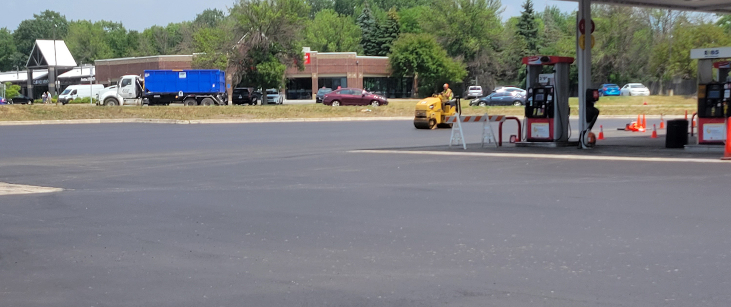 Commercial Paving At Gas Station in Burnsville, Minnesota