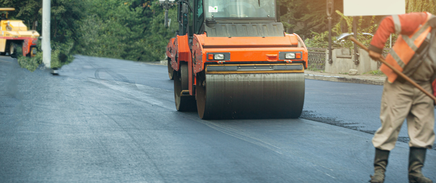Vibration Rollers Closeup Paving The Road And Laying Asphalt in Golden Valley, Minnesota