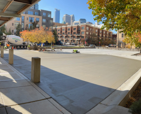 Truseal Laying Concrete Parking Lot