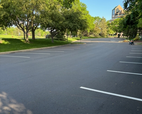 Paved commercial lot in Edina, Minnesota