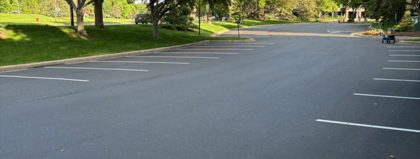 Paved commercial lot in Edina, Minnesota